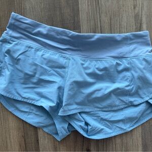 lululemon athletica Speed Up Sky Blue Athletic Shorts